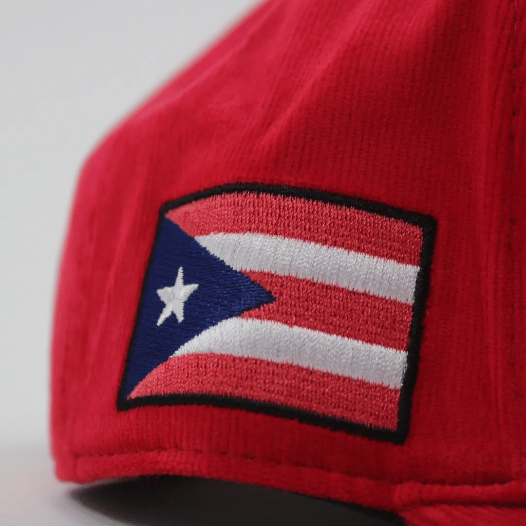 Puerto Rico Corduroy Hat - Red