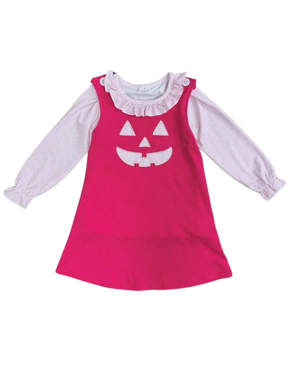 Pumpkin Pink Girls Jumper and Long Sleeve Shirt Outfit