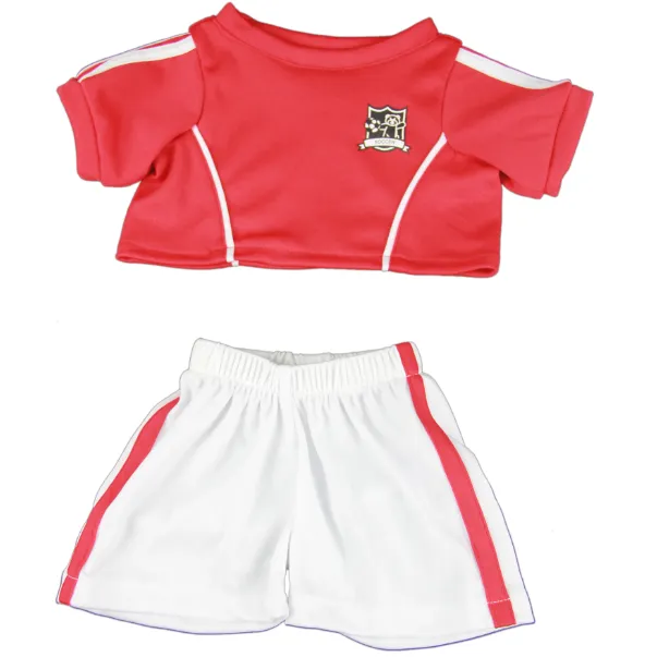 Red Football Kit Teddy Bear Outfit