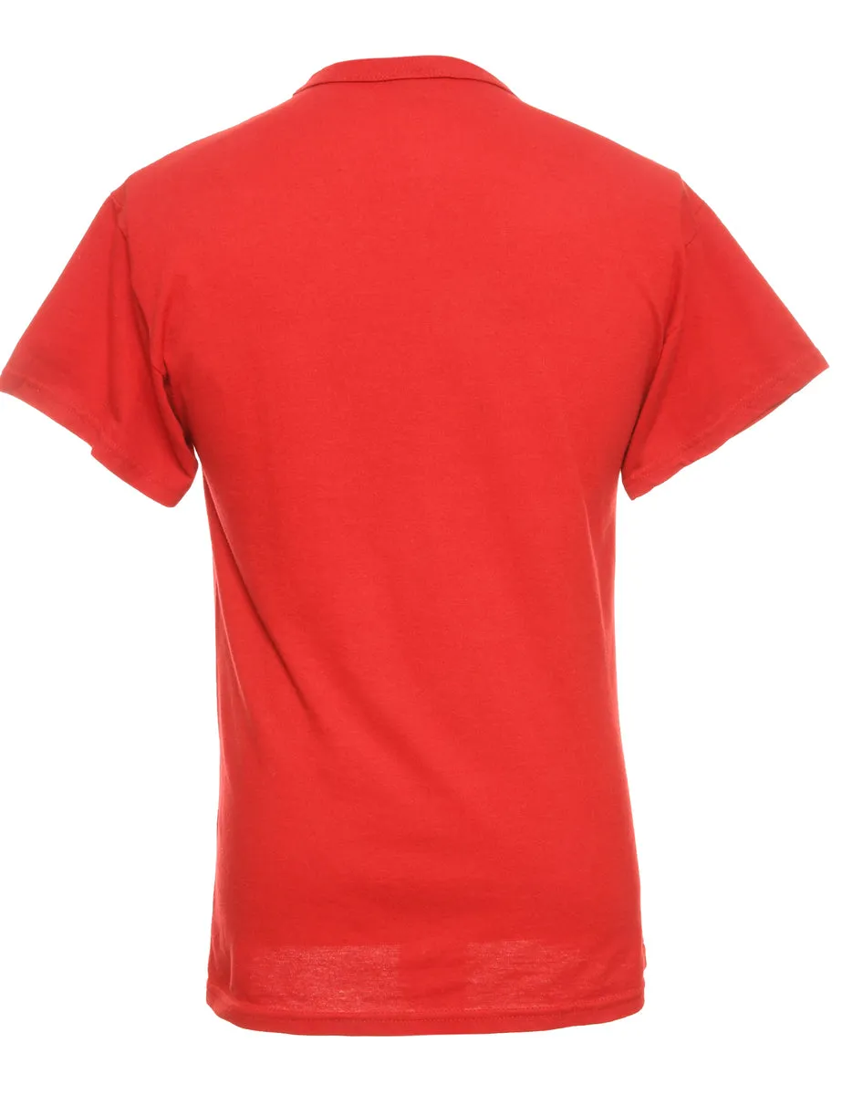 Red Russell Athletic Printed T-shirt - M