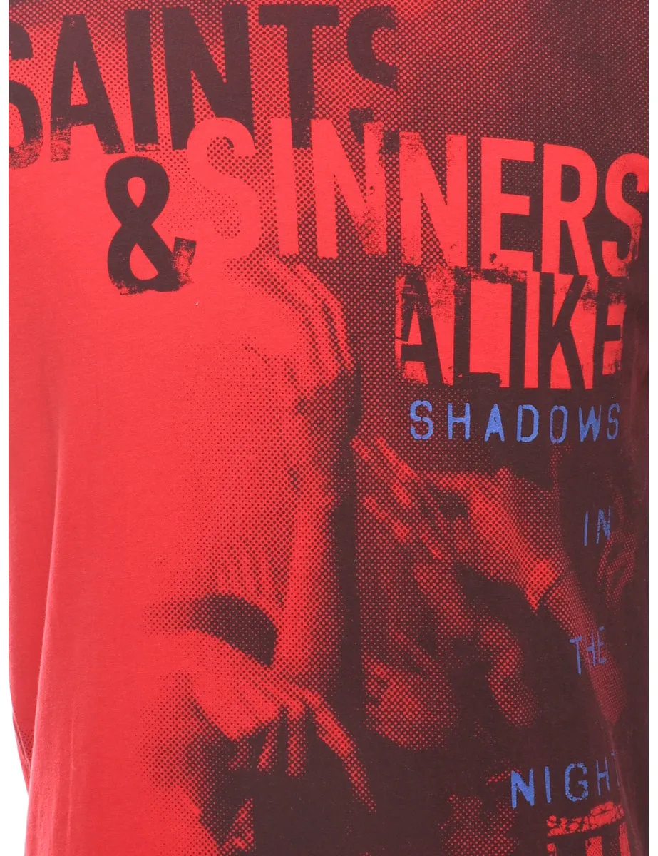 Saints & Sinners Alike Printed T-shirt - L