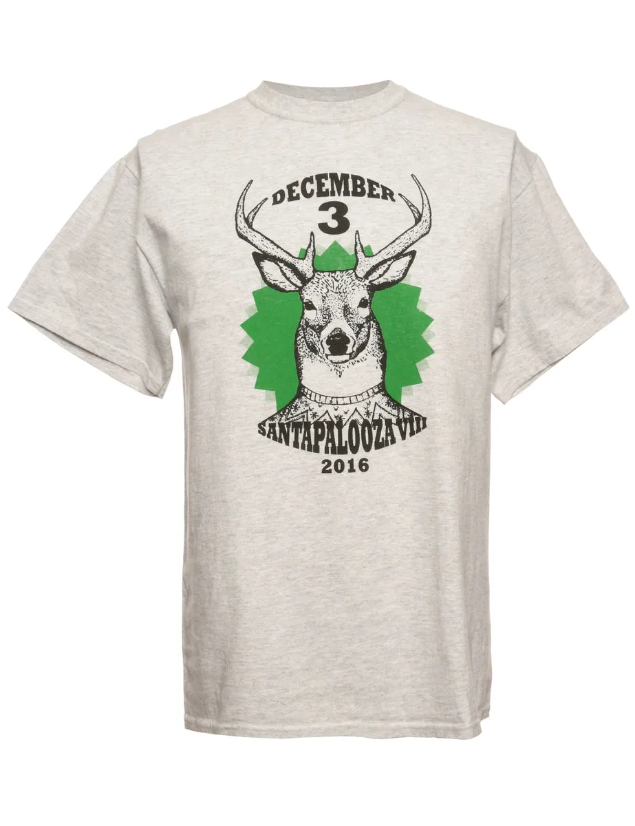 Santapalooza Printed T-shirt - M