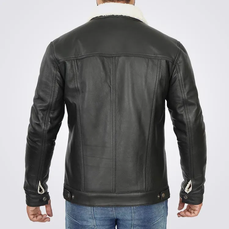 Shearling Trucker Jacket For Men