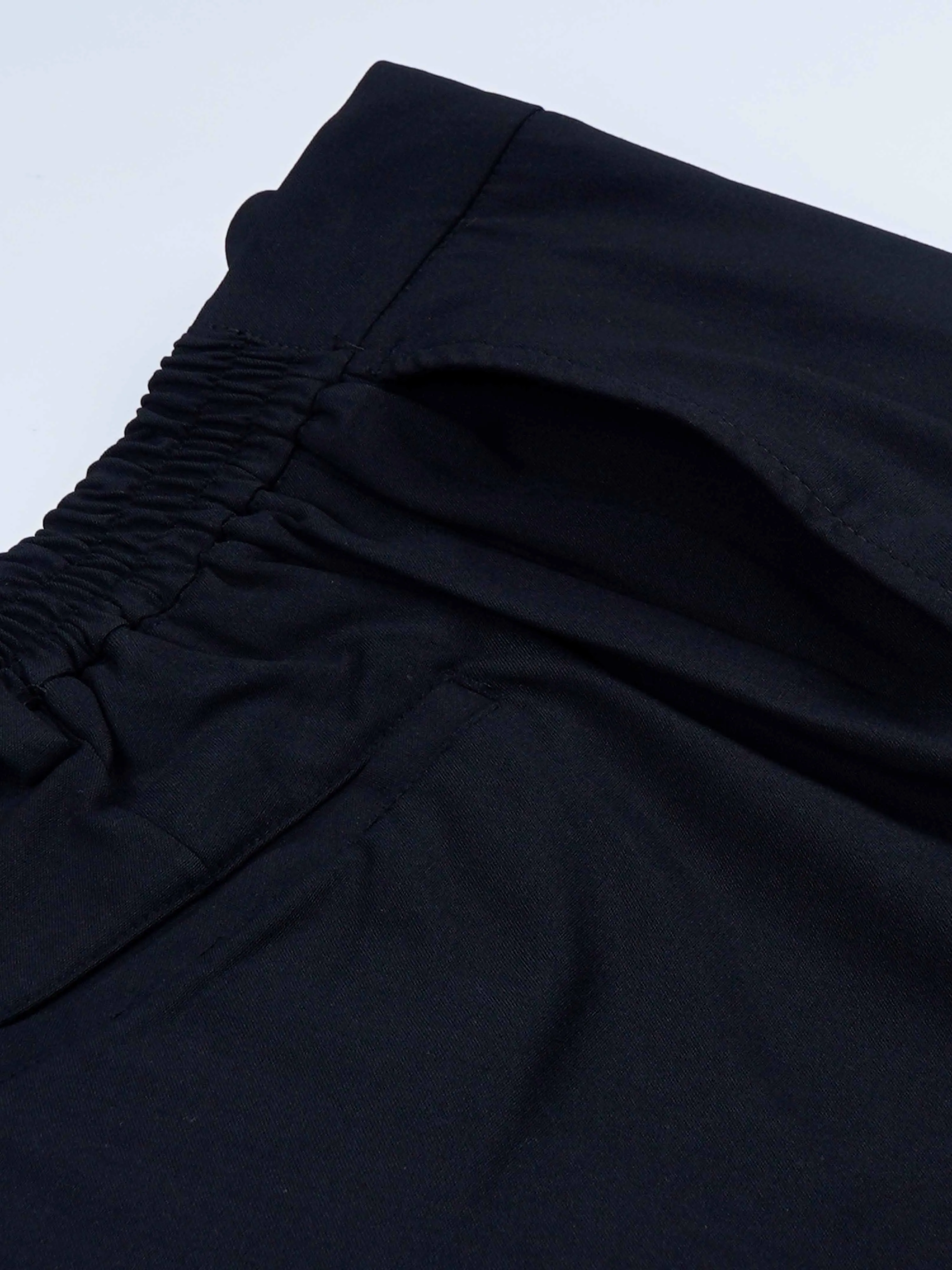 Soft Handle Tailored Black Trousers