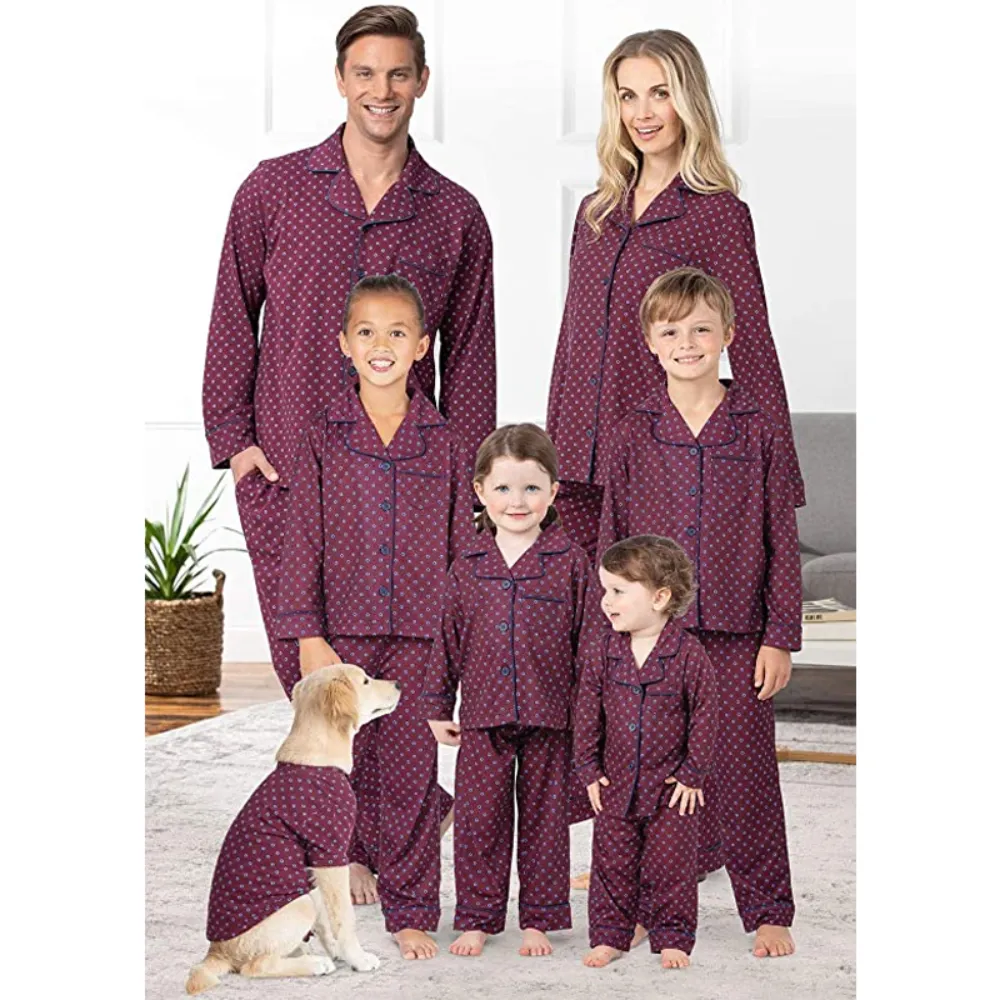 The Burgundy Pajamas Family Sets