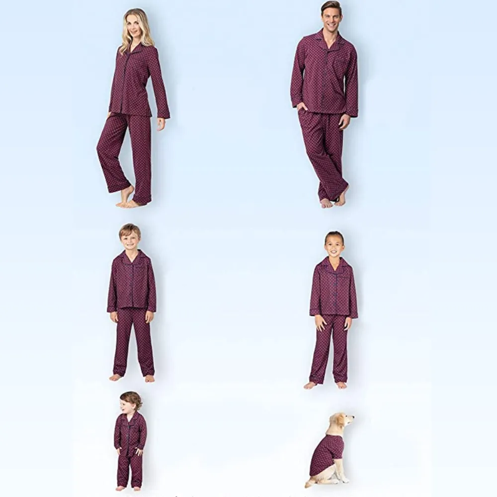 The Burgundy Pajamas Family Sets