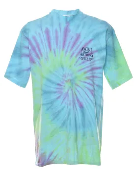 Tie Dye Design Multi-Colour Printed T-shirt - XL