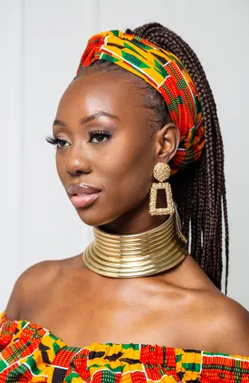 Traditional Kente African Print Headwrap - KENYA