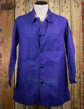 Vintage French Workwear Denim Chore Jacket Purple XL