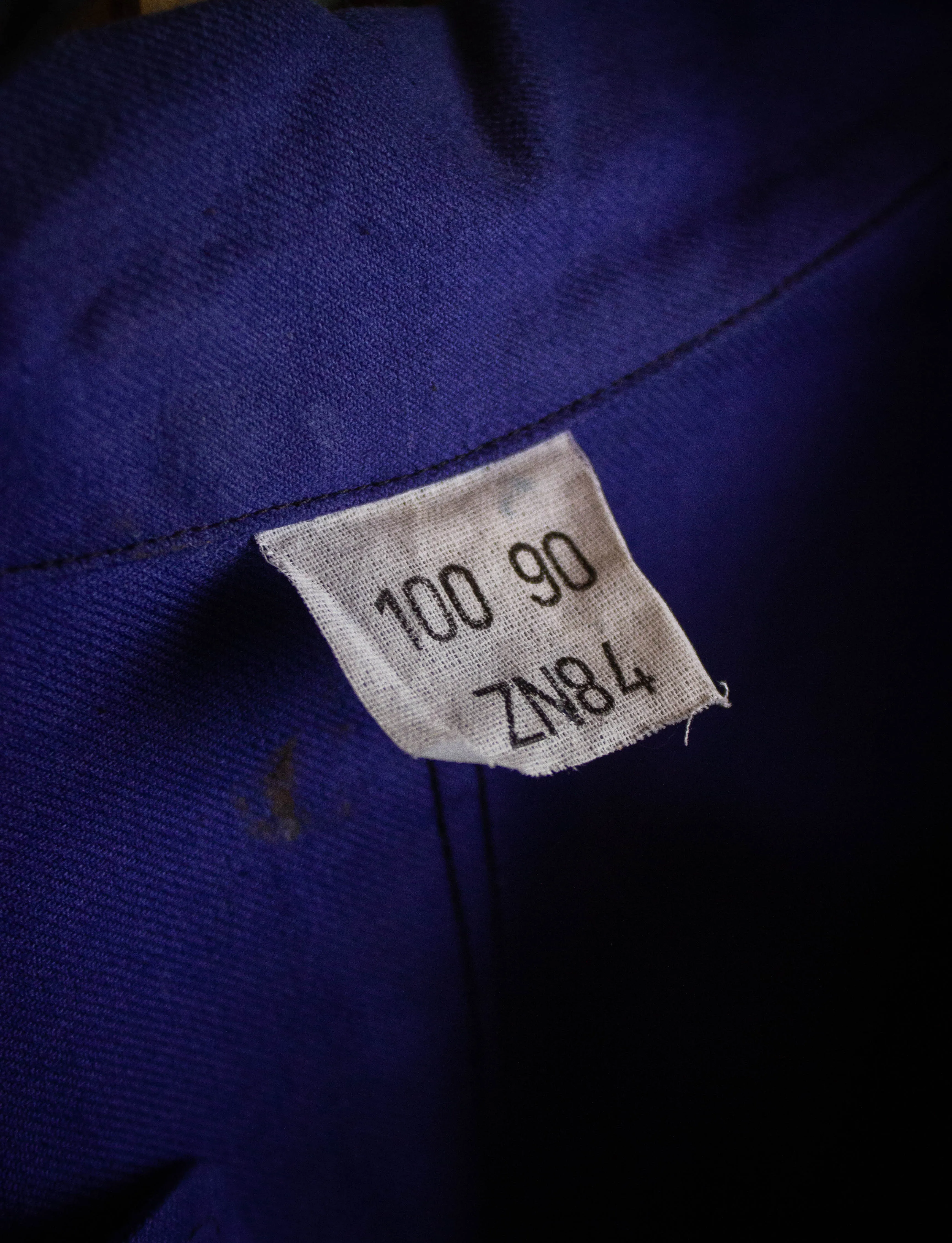 Vintage French Workwear Denim Chore Jacket Purple XL