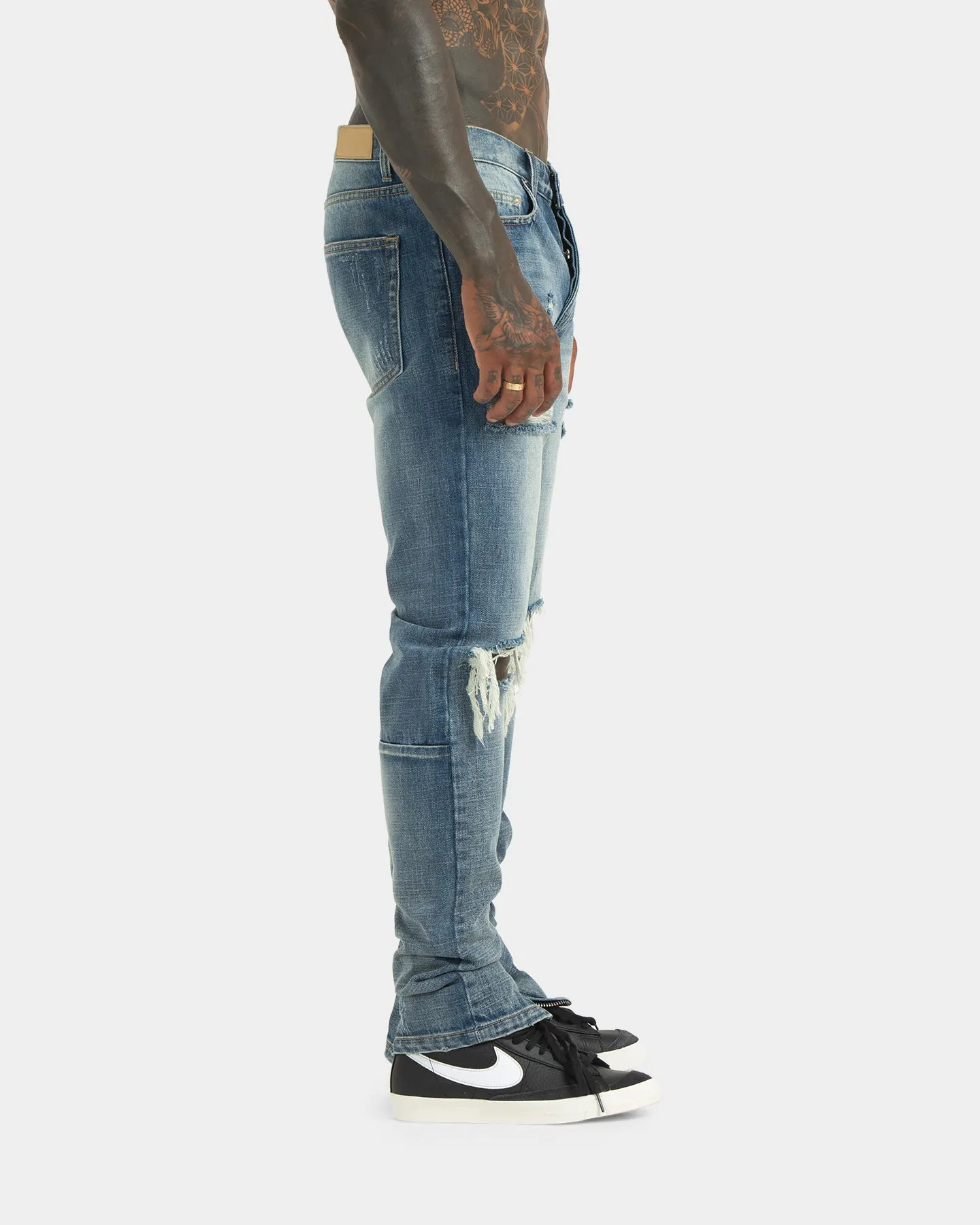 XXIII Blown Out Knee Jeans Blue