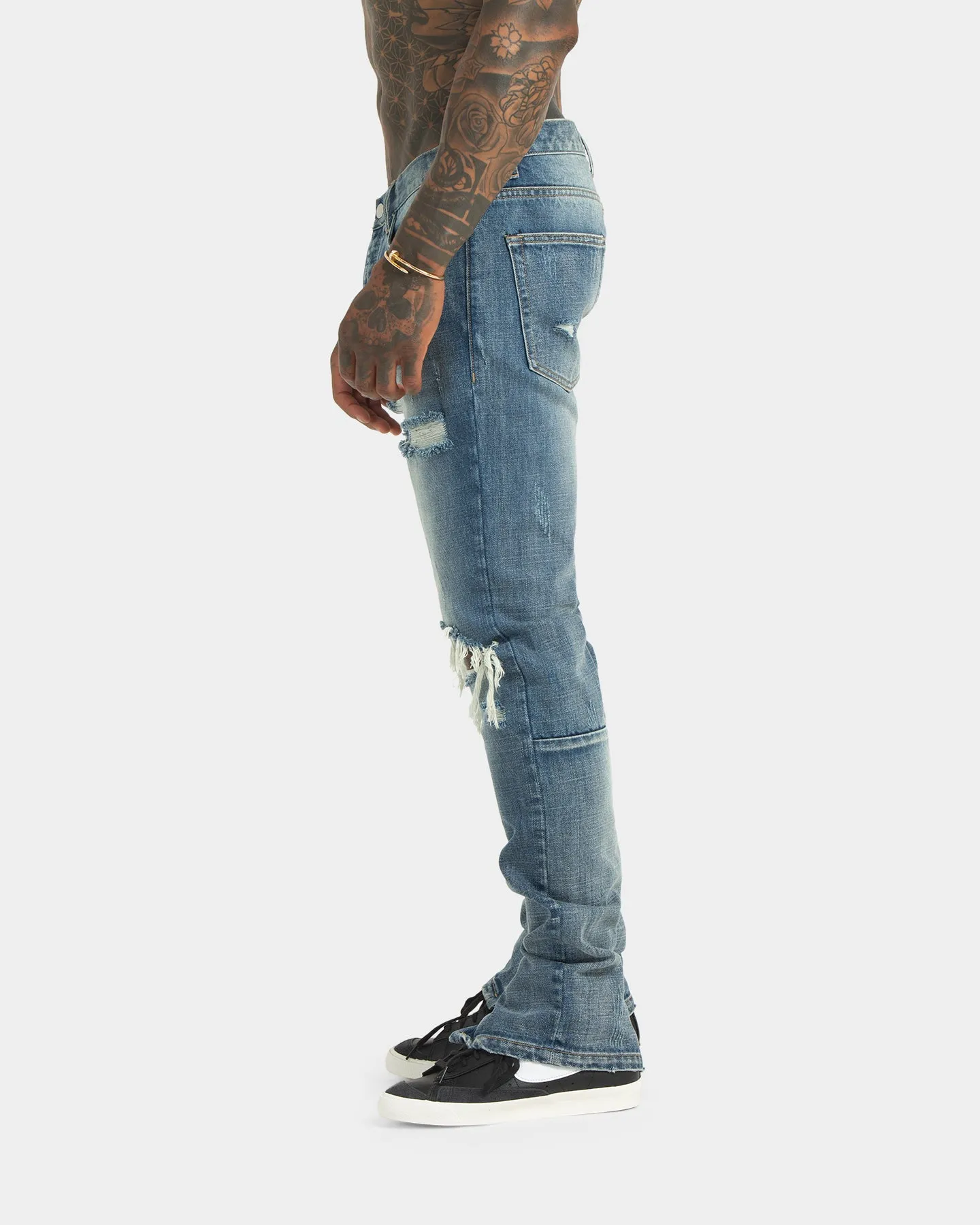 XXIII Blown Out Knee Jeans Blue