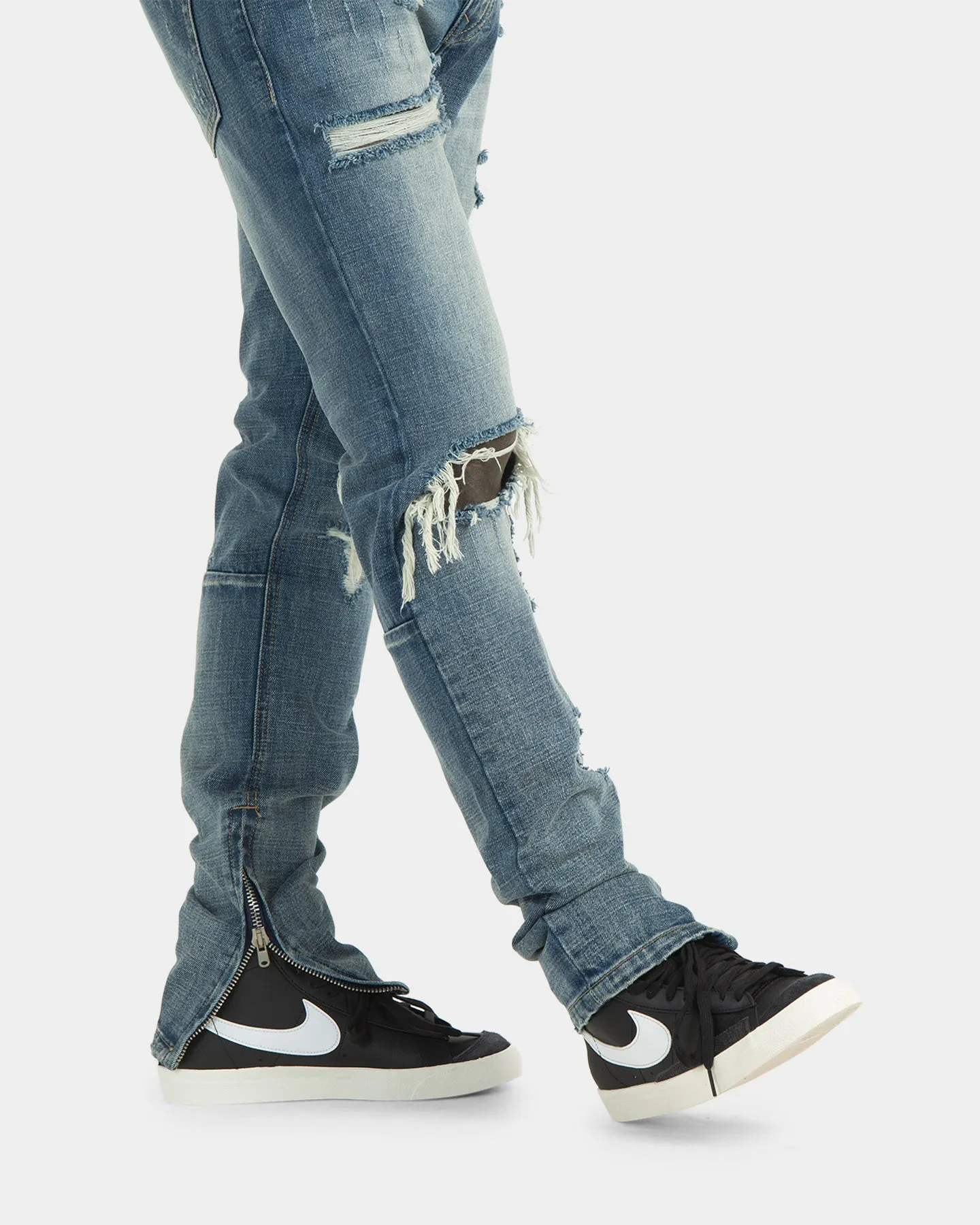 XXIII Blown Out Knee Jeans Blue