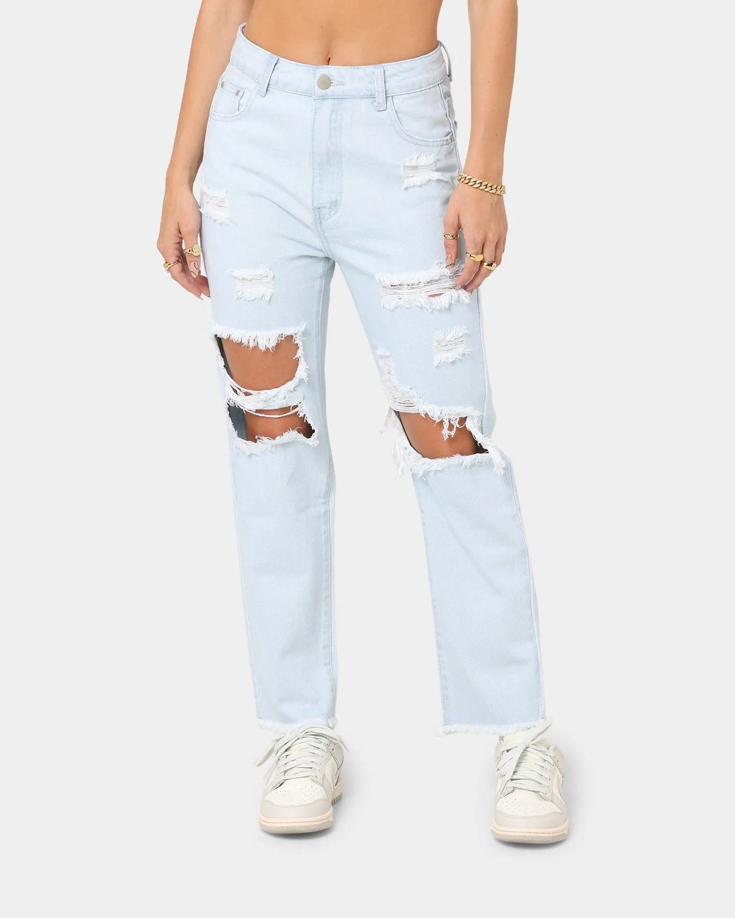 XXIII Women's Bexley Ripped Knee Jeans Light Blue