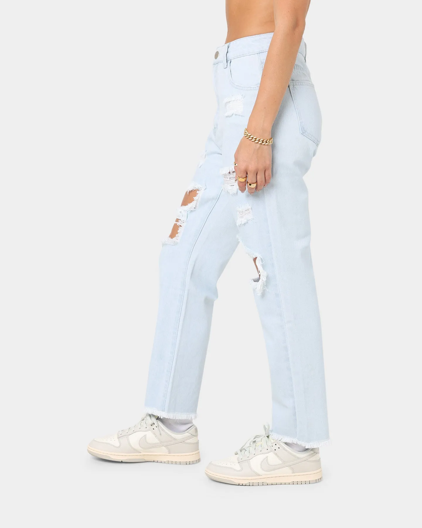 XXIII Women's Bexley Ripped Knee Jeans Light Blue